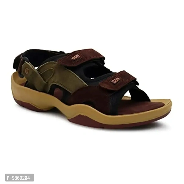 Valin Fox Men's Outdoor Leather Sandals for Boys Brown
