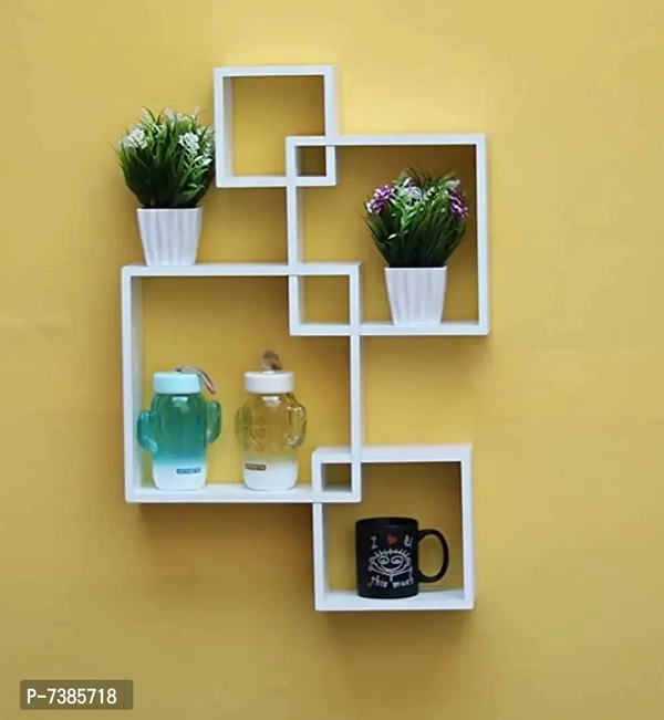 Intersection Wall Shelf for Living Room Stylish | Wooden Intersecting Wall Shelves For Home Decor | Wall Rack for Wall Decoration | Book Shelf for Office Decor