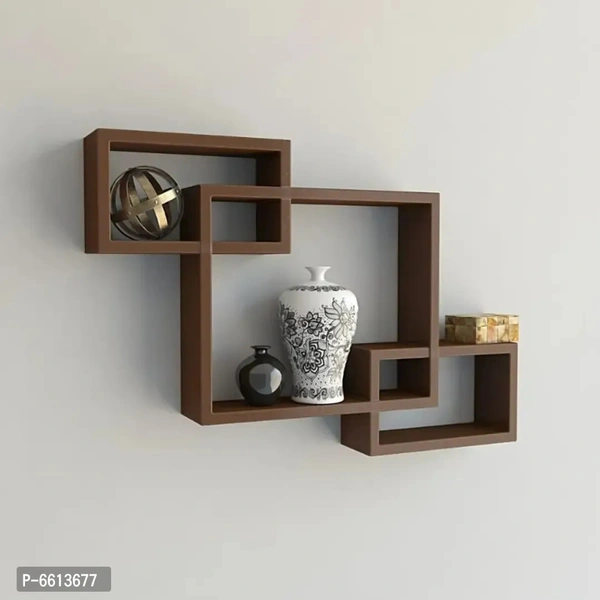 "Wooden Wall Mounted Floating Shelf with 3 Shelves – Display Rack for Living Room, Bedroom, Office