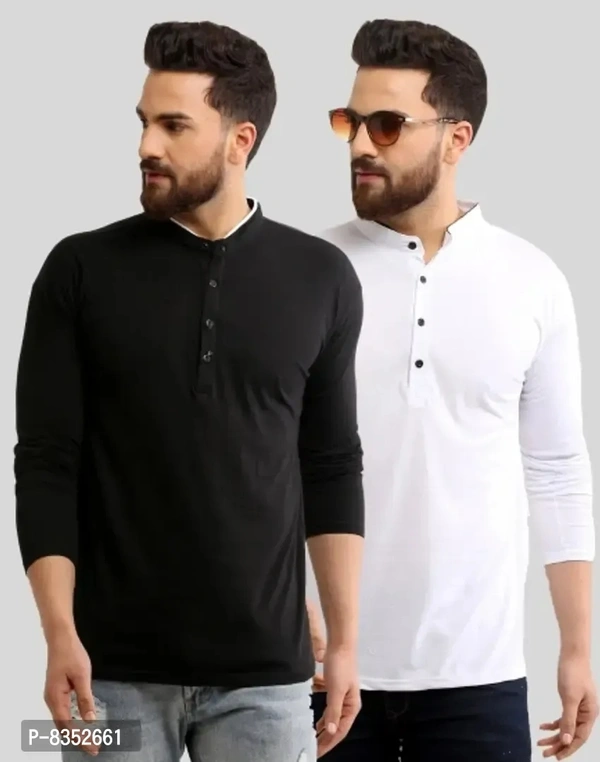 Stylish Cotton Solid Tees Combo For Men Pack Of 2