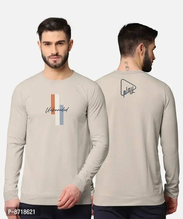 Trendy Front and Back Printed Full Sleeve / Long Sleeve Tshirt for