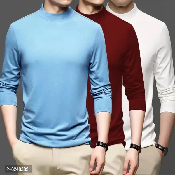 Pack of 3 stretchable full sleeves T shirts