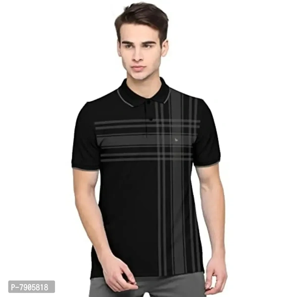 BULLMER Mens Regular Fit Printed Polo Collared Tshirt