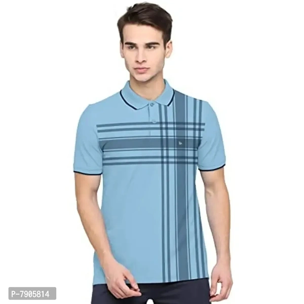 BULLMER Mens Regular Fit Printed Polo Collared Tshirt
