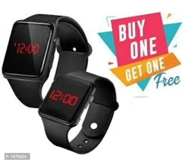 Digital Dial LED Display Smart Design Kids Watch for Boys Girls Pack of 2