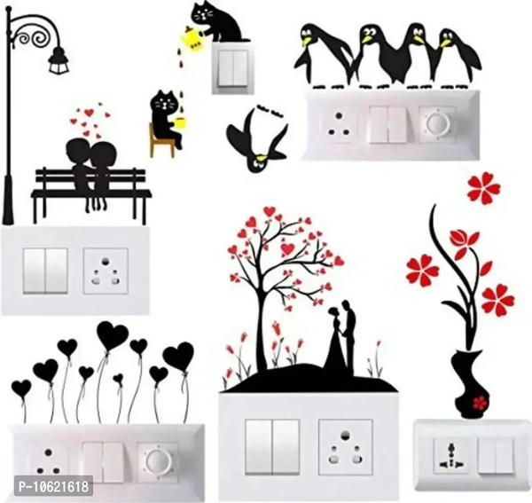 Abstract Switch Board Wall Sticker set of 6