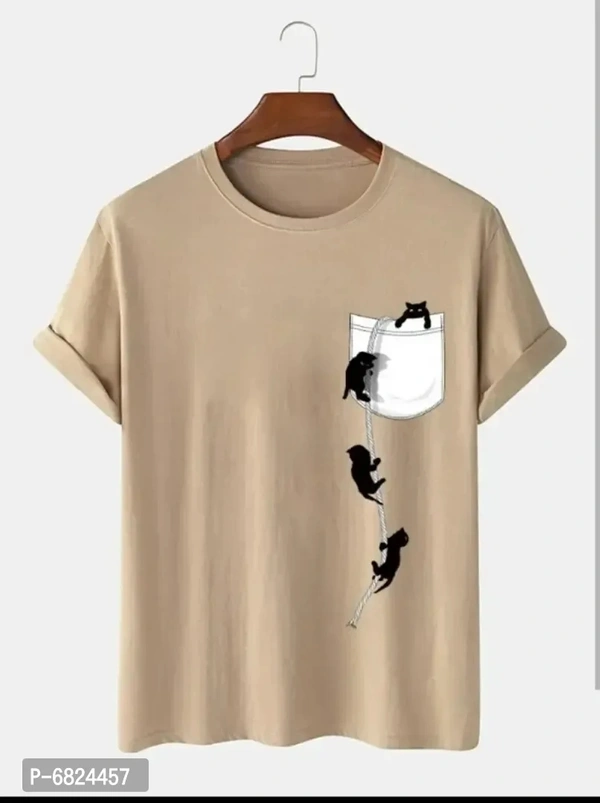 Stylogue Printed Round Neck T-Shirt For Men