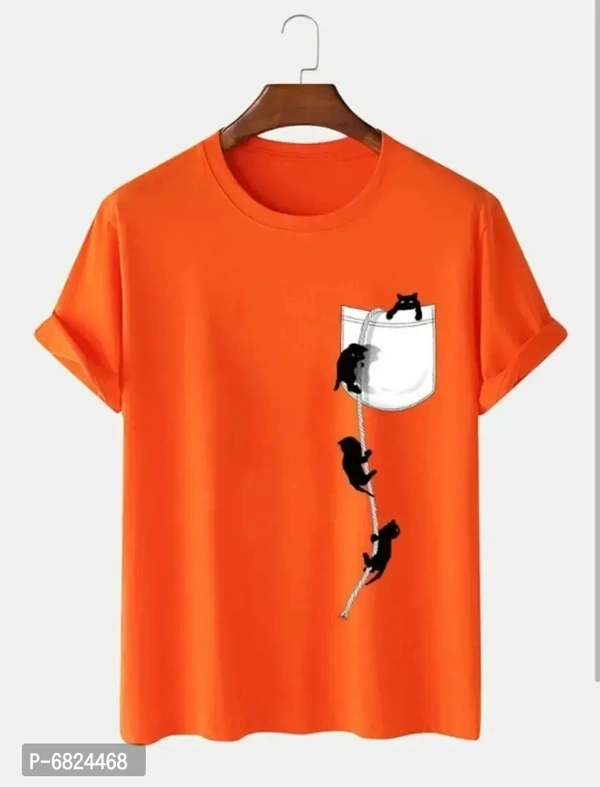 Stylogue Printed Round Neck T-Shirt For Men