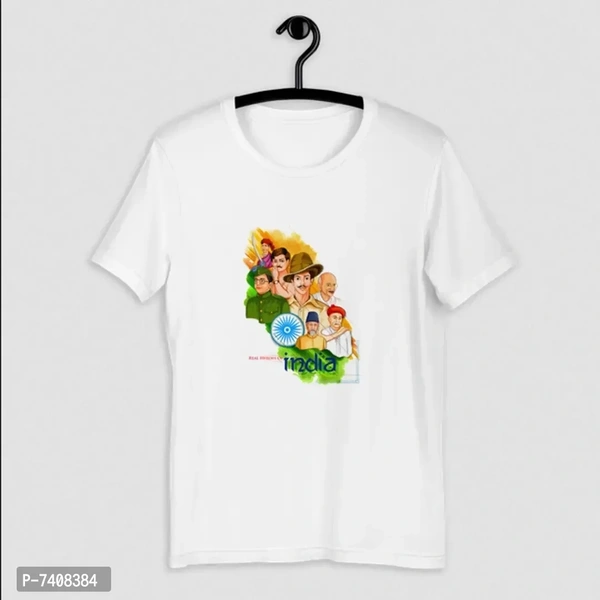 Stunning White Polyester Printed Real Heros Tees For Men