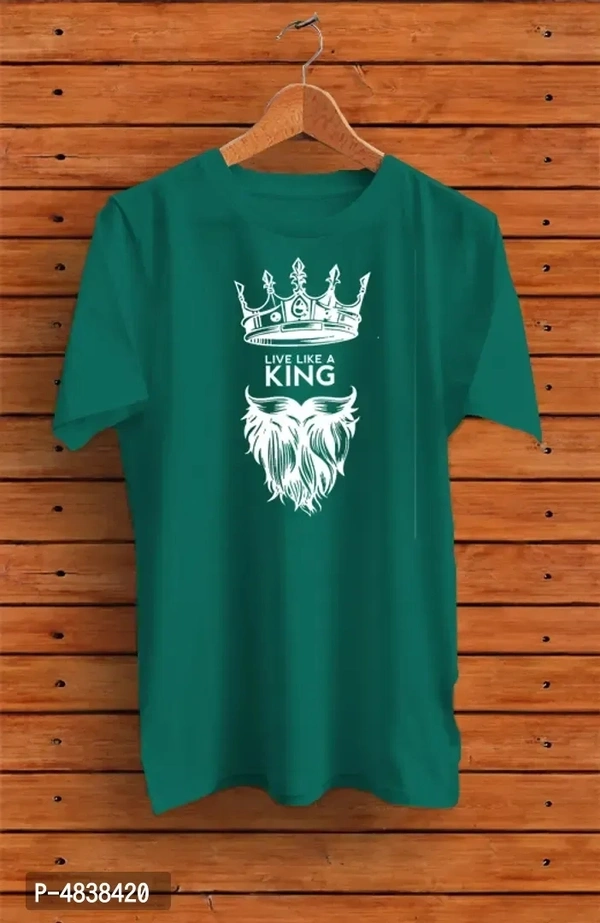 Men's Multicoloured Printed Cotton Round Neck Tees