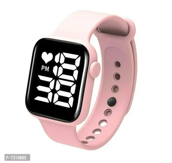 Digital Led Pink Watch For Boys Girls