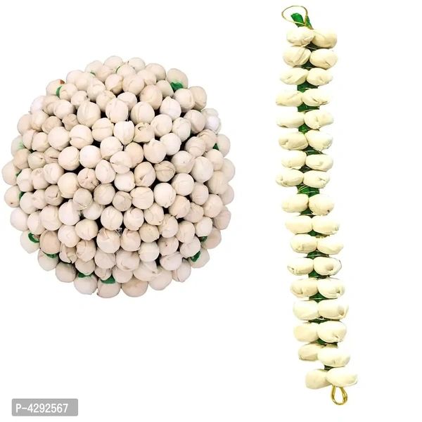 Fancy White Flower Hair Bun Juda And Gajra Combo Hair Accessories For Girls And Women (Pack Of 2)