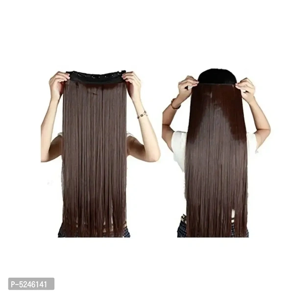 26-Inch 5 Clip Based Synthetic Fashion Hair Extension / Hair Wig / Dark Brown Hair Accessories