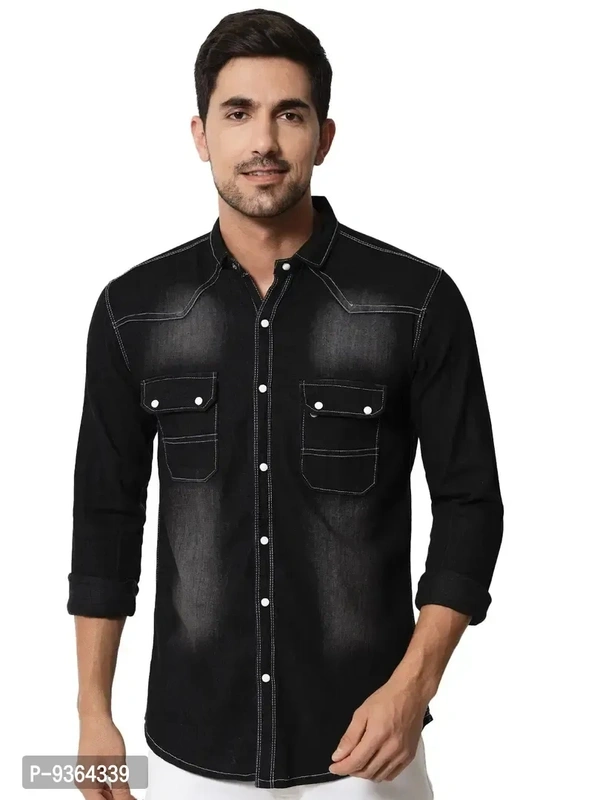 Fancy Denim Shirt For Men