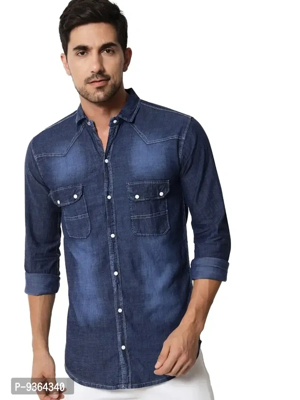 Fancy Denim Shirt For Men