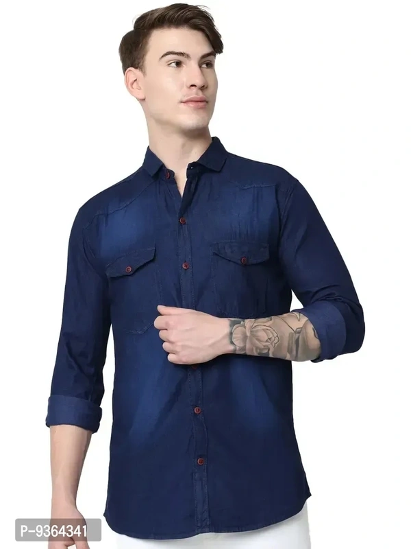 Fancy Denim Shirt For Men