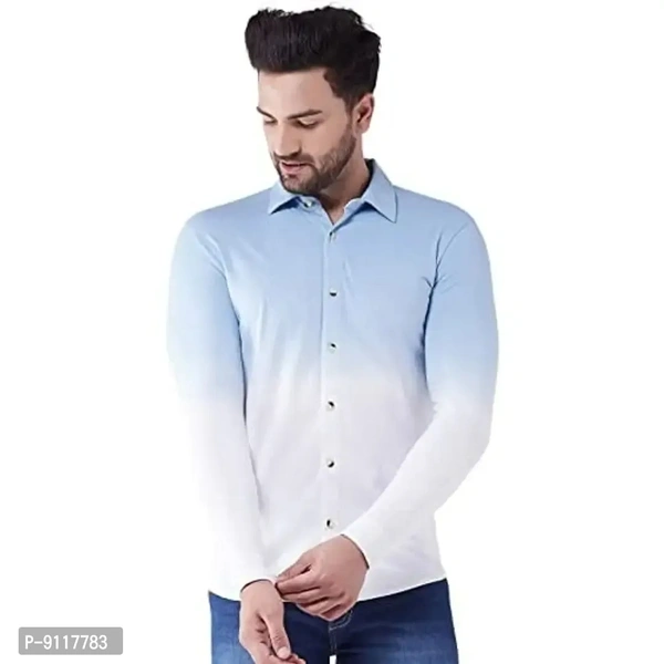 GRITSTONES Men's Cotton Blend Full Sleeve Shirt | Stylish Printed Casual Wear Shirt for Mens