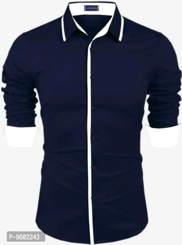 Men Regular Fit Self Design Cut Away Collar Casual Shirt