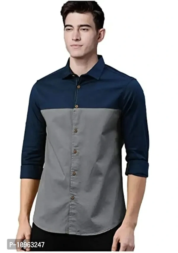 Elegant Cotton Self Pattern Long Sleeves Casual Shirts For Men