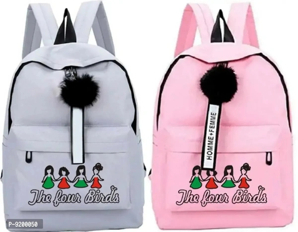 Beautiful PU Leather Backpack - Extra Spacious (Set of 2)