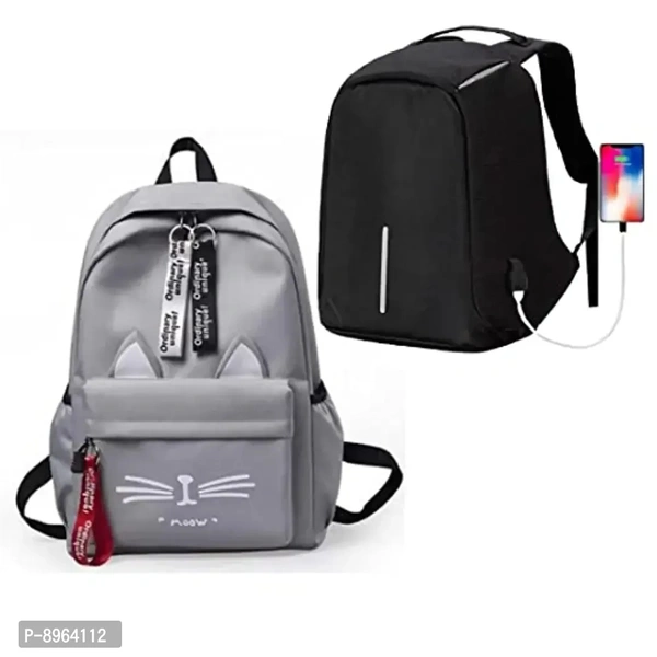 Comfabie Stylish Backpack And Sling Bag Set For Ladies, School Or College Girl's Combo Of 3 (Multi, 5L)(Bag_PK2_2361)