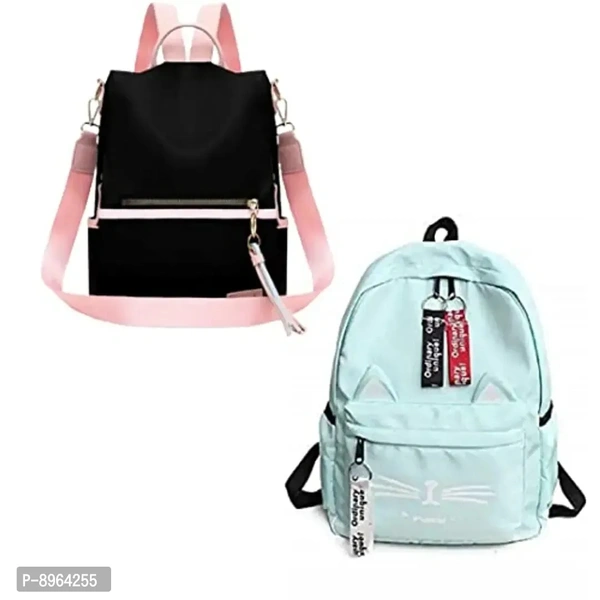 Comfabie Stylish Backpack And Sling Bag Set For Ladies, School Or College Girl's Combo Of 3 (Multi, 5L)(Bag_PK2_1009)