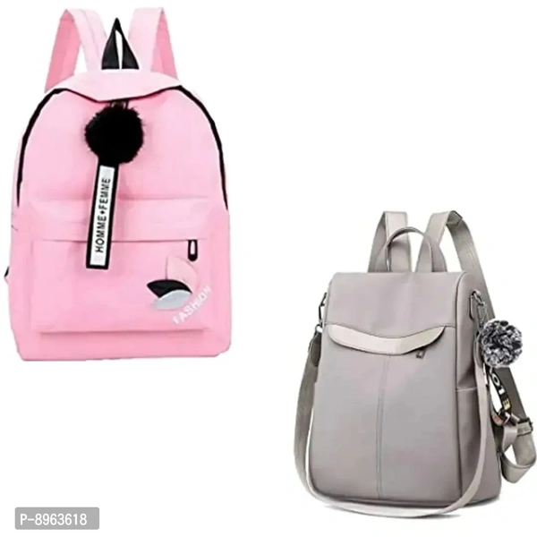 Comfabie Stylish Backpack And Sling Bag Set For Ladies, School Or College Girl's Combo Of 3 (Multi, 5L)(Bag_PK2_1081)