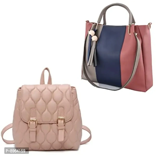 Comfabie Small Backpack and Sling Bag Set for Ladies and Girl's (Pack of 2)(Bag_PK2_1910)