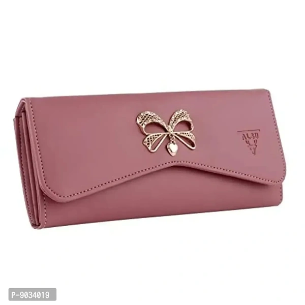 ALSU Women's Peach Hand Clutch Wallet Purse_GDU-015pch