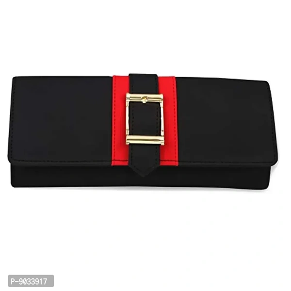 ALSU Women's Black Hand Wallet Hand Clutch with 4 Card Pocket_gdu-009blk