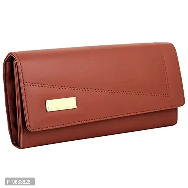 ALSU Women's Tan Wallet Cum Hand Clutch with 4 Card Pockets_arf-003tan