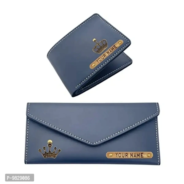 The Bling Stores Personalized PU Leather Clutch & Wallet Combo for Women