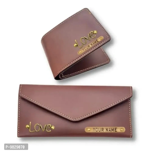The Bling Stores Personalized PU Leather Clutch & Wallet Combo for Women