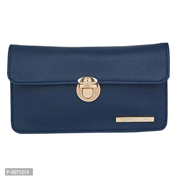 Lapis O Lupo Women Clutch (LLCL0007BL Blue)