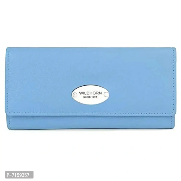 WILDHORN Ladies Leather Wallet (Carolina Blue)
