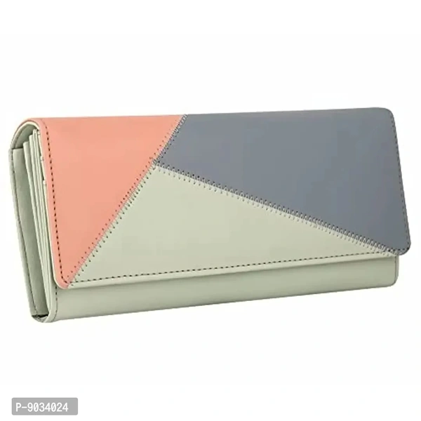 ALSU Women's Green Hand Wallet Clutch Multicoloured Cut Design_klm-004grn
