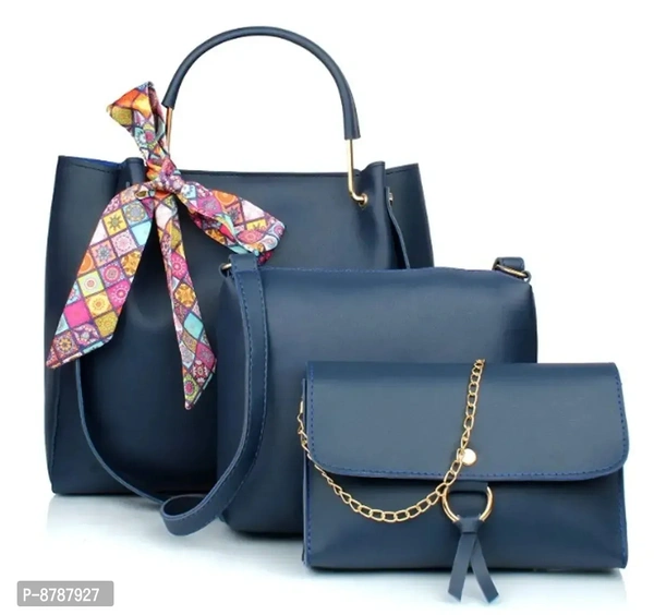 womens blue handbag combo (set of 3 )