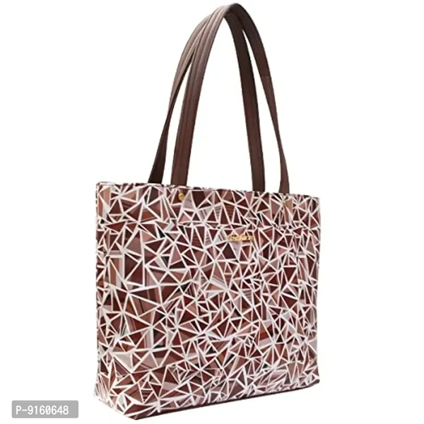 DeeFly Women's Latest Shoulder Stylish Handbag (Brown Triangle)