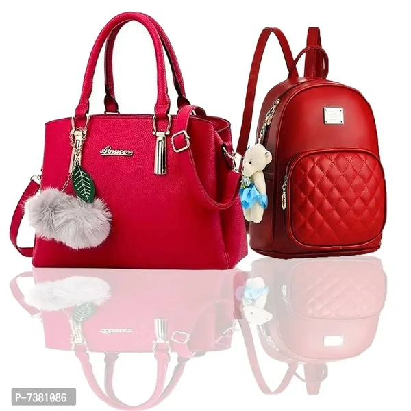 Trendy Cute Handy Hand-Held Shoulder Bag And Backpack Combo For Women
