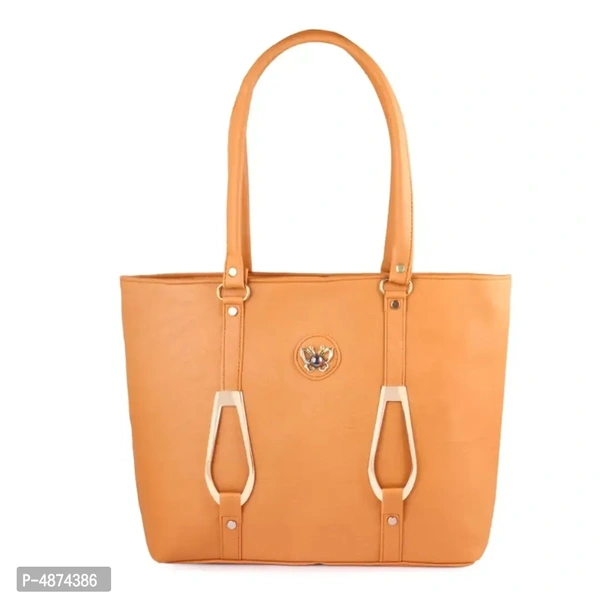 Women's Regular Size PU Hand-held Bag Color: Yellow