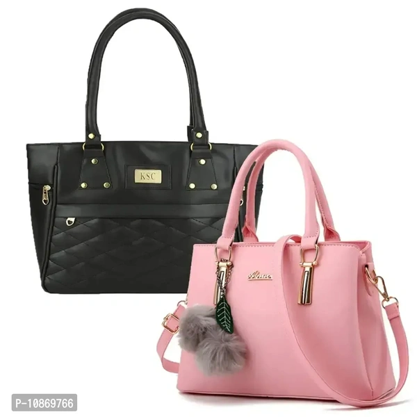 Stylish Fashionable PU Handbags Combo For Women Pack Of 2