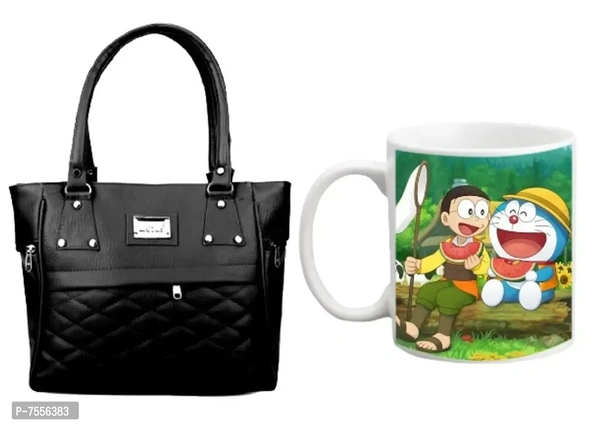 Stylish Resin Handbags With Printed Mug For Women