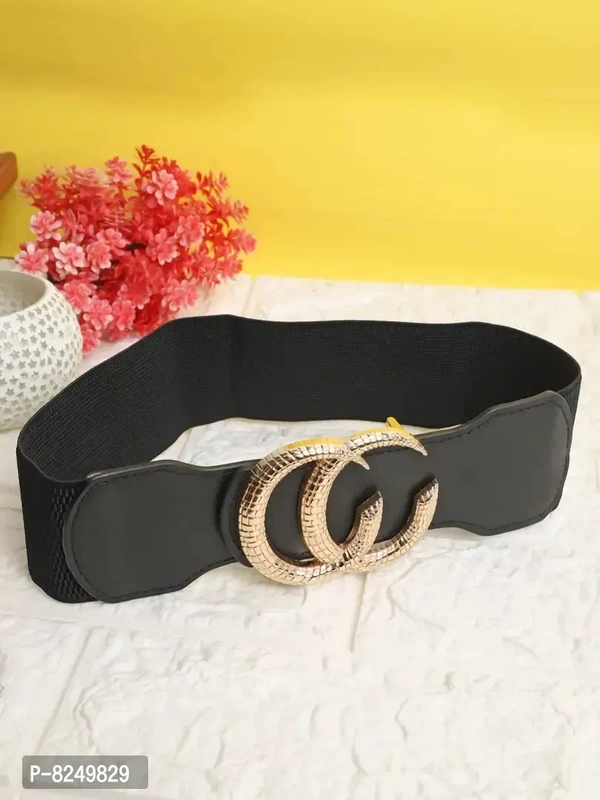 Classy Black Elastic Belts For Women And Girls