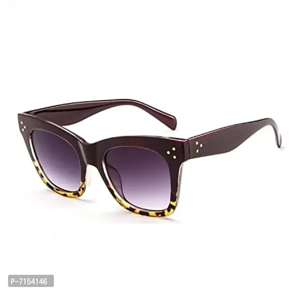 AUGEN By Visions India Retro Vintage Oversized Abstract Unisex Sunglasses UV400 Protected Large Size (C6, 111)