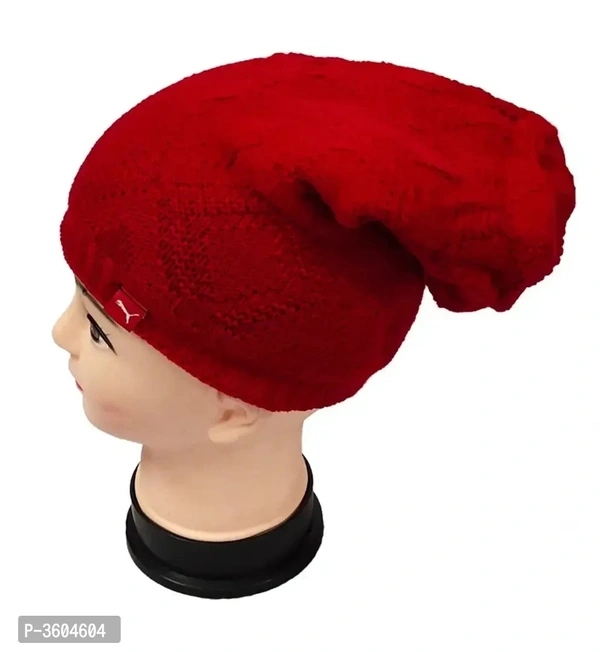 Winter Beanie Long Slouchy Knitted Cap with Fur for Men and Women (Long, Freesize)