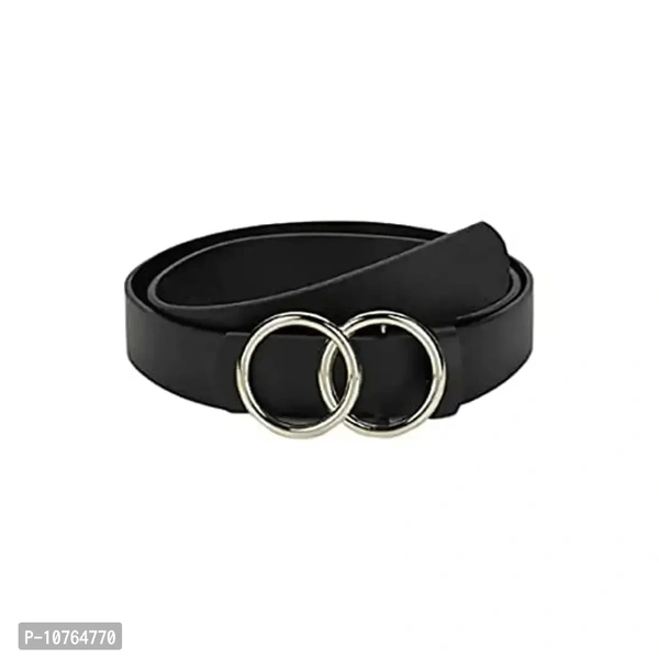 Stylish Black Leather Belt for Women & Girls