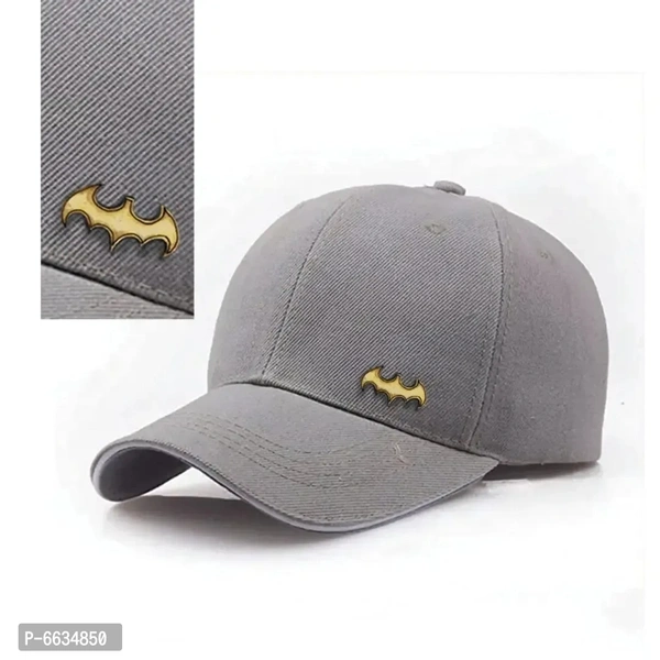 Stylish Adjustable Cap 100% Cotton With Wooden Logo And Grey Colour for Men And Women.