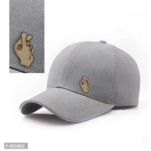 Stylish Adjustable Cap 100% Cotton With Wooden Logo And Grey Colour for Men And Women.