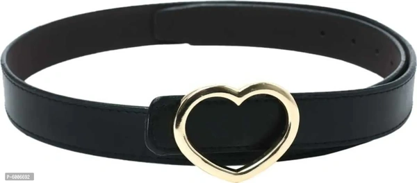 Stylish Casual and Formal Black Artificial Leather Belts For Women's