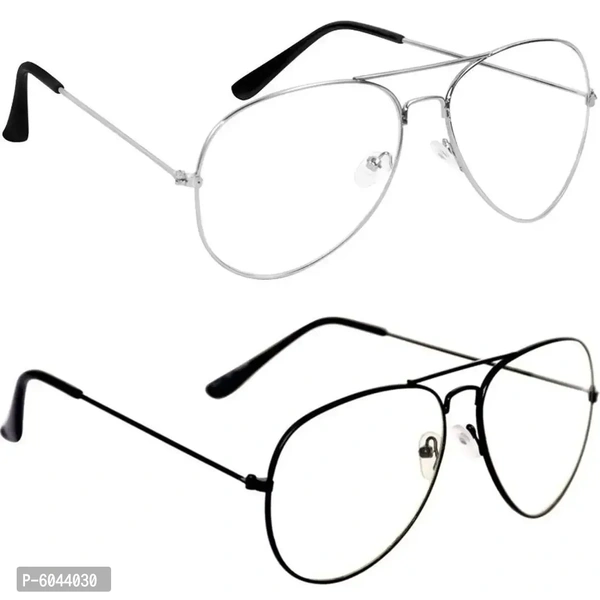 Transparent Night Driving Aviator Sunglasses for Men and Women Combo of 2(53 Unisex Sunglasses)